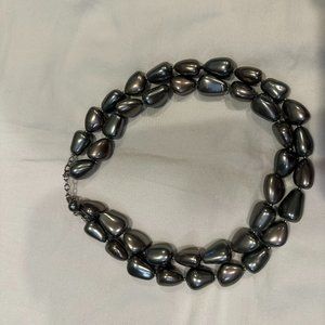 **BRAND NEW** Ann Taylor NECKLACE--Slate Gray Teardrop Beads